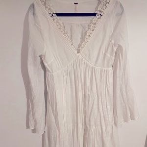 White, Free People flowy dress, medium